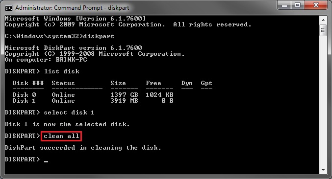 recover lost data after Diskpart Clean Command