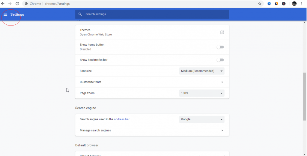 Toggle-off the 'Use hardware acceleration when available '