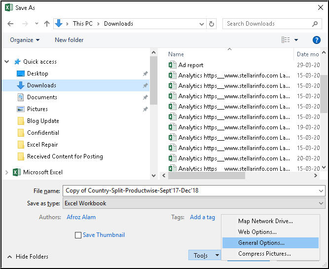 Excel found unreadable content in filename xls Error