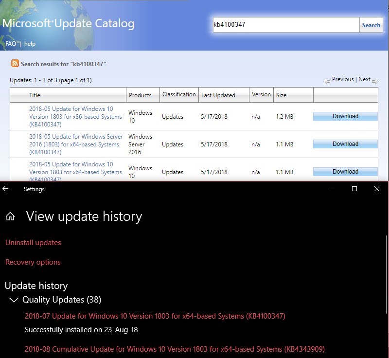 Microsoft Update Catalog