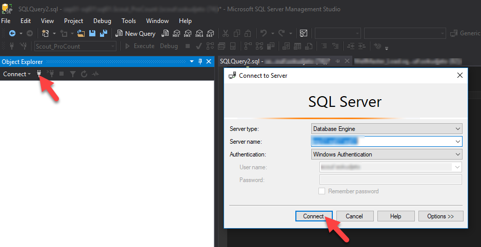 Connettersi all'istanza di SQL Server