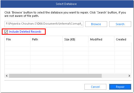Deleted Database Files Recovery