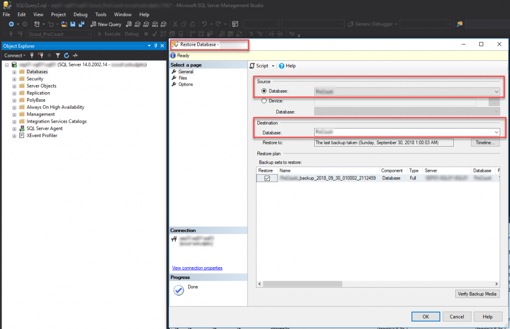 Selezionare un database specifico
