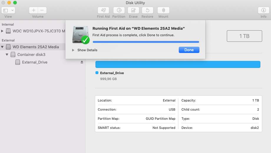 Disk Utility Screenshot