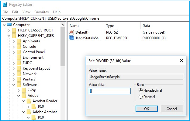Change the Value data in DWORD dialog