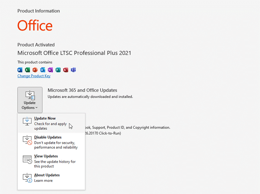 Update Office