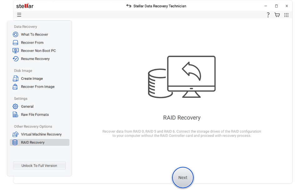 select RAID Recovery