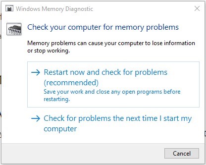 Windows Memory Diagnostic