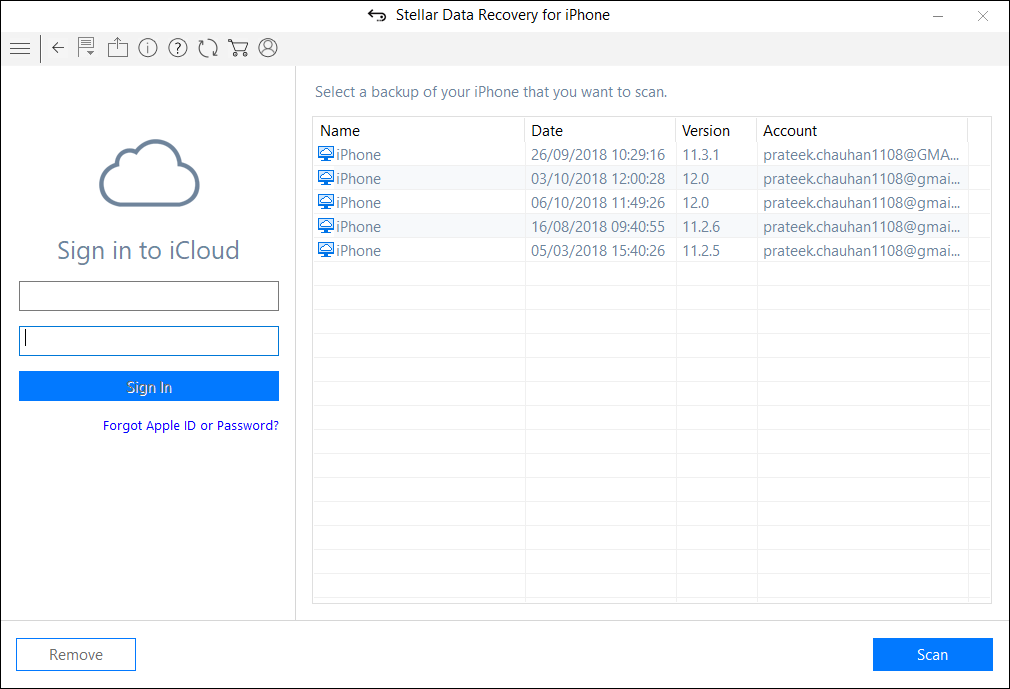 iCloud backup