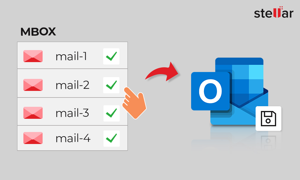 ouvrir la liste des mbox dans Outlook