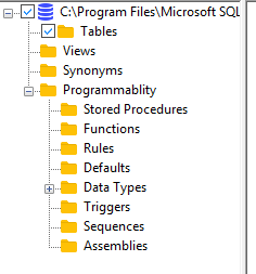 view of all the SQL Server objects
