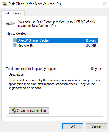 Steps to run Disk Cleanup