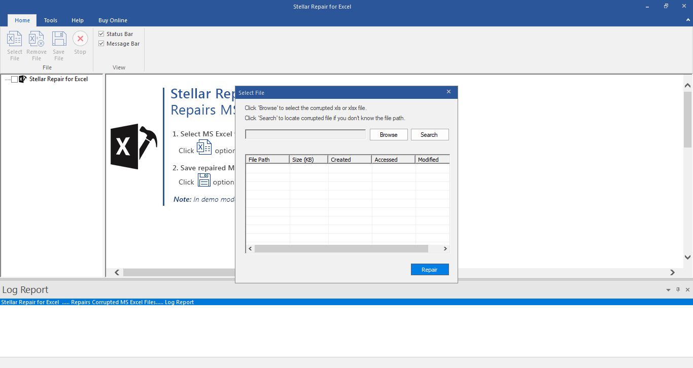 Stellar Repair for Excel software 