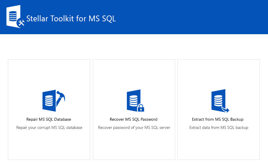 MS SQL Backup Recovery Software stellt Daten wieder her
