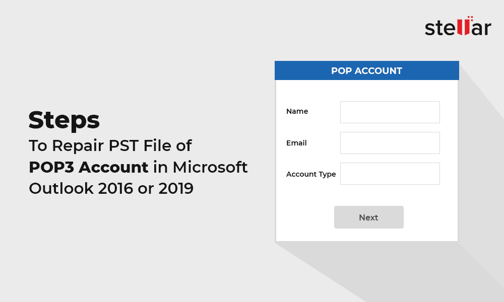 خطوات إصلاح ملف PST الخاص بحساب POP3 في Outlook 2016 أو 2019 133