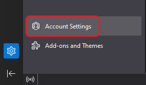 Click on Account Settings