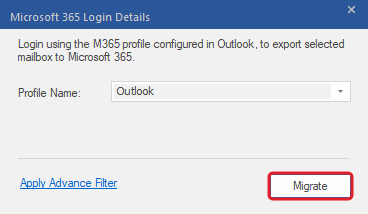 click on Migrate