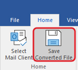 click on the Save Converted File button