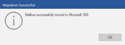 Click OK to complete the process