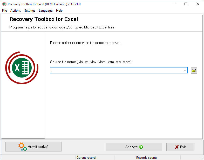 Recovery Toolbox for Excel Software