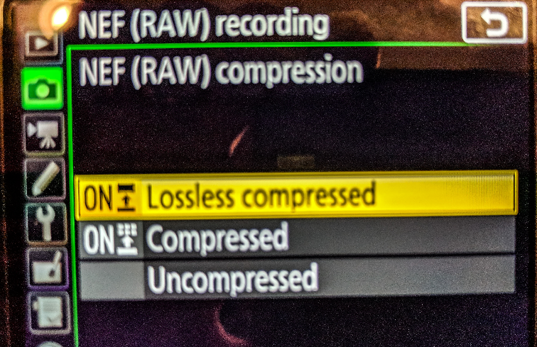 RAW Compression options in Nikon D850