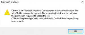 [Solved] : “Outlook Data File Access Denied OST” Windows Error