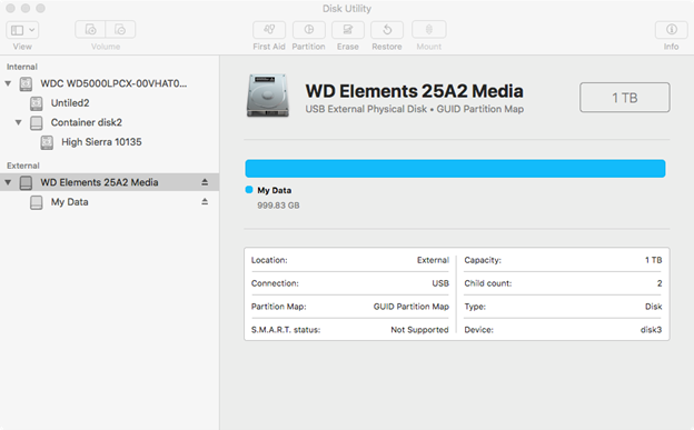 Choose the hard drive volume