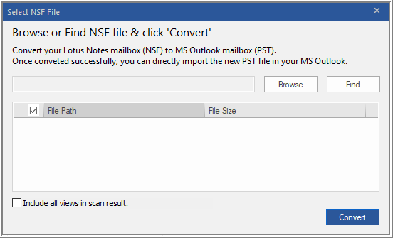 select nsf file