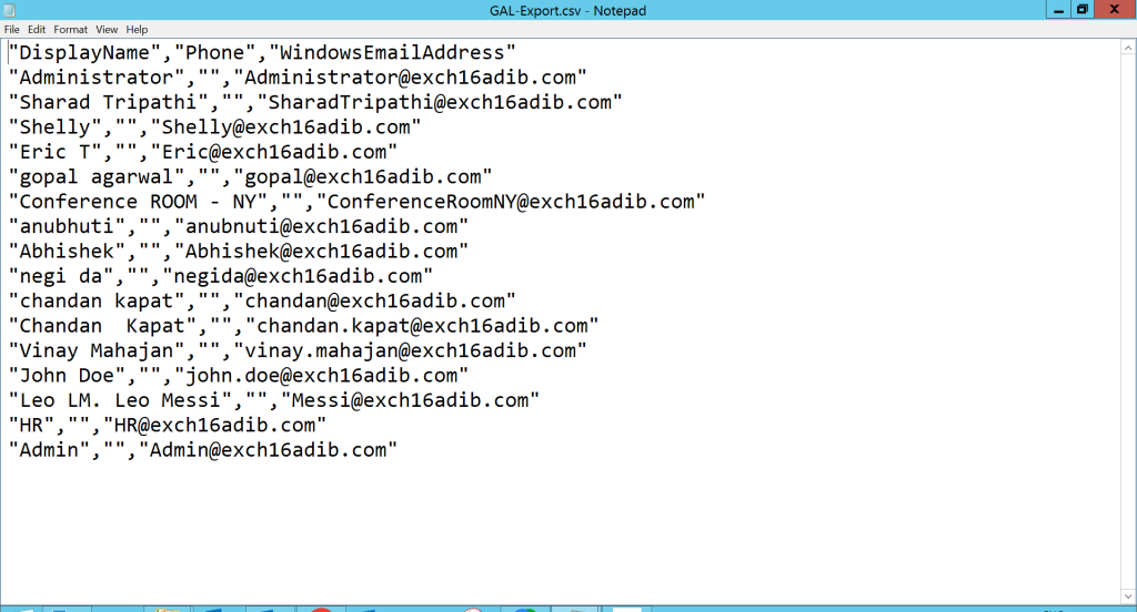 GAL-Export.csv file format