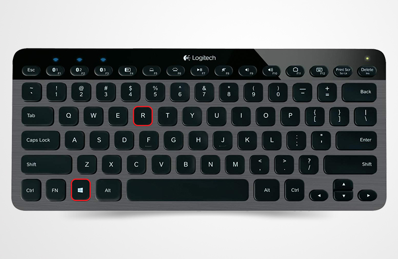 windows button +R