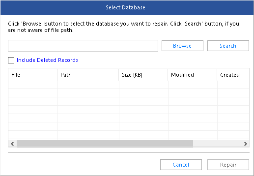 Stellar Toolkit for MS SQL - Select Database