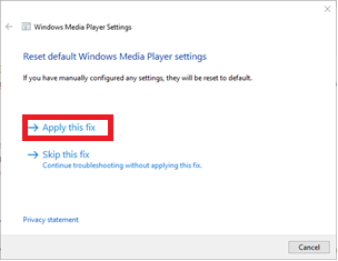  Steps to fix Windows Media Player Settings - Apply as Fix