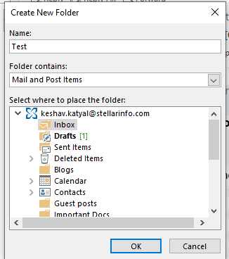 Create a new folder