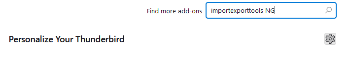 Personalize Your Thunderbird window