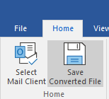click on the Save Converted File