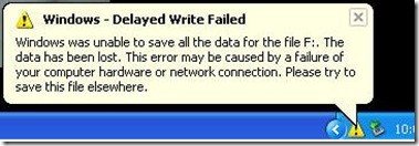 Windows- Delayed Write Failed