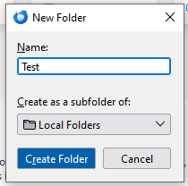 click on Create Folder