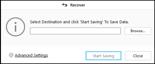 save recovered data