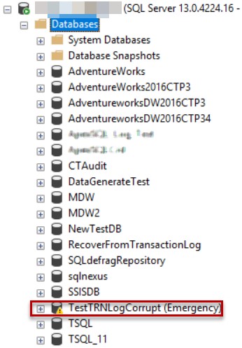 Rebuild Corrupt Transaction Log File