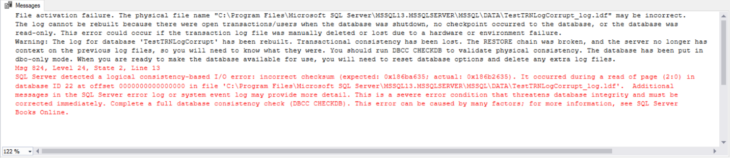 How to Repair SQL Server Database with a Corrupt Log File?