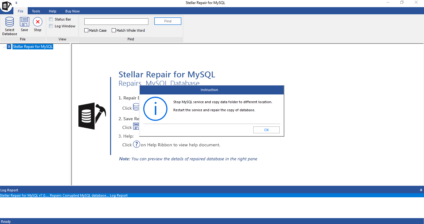 MySQL-screen1-repair