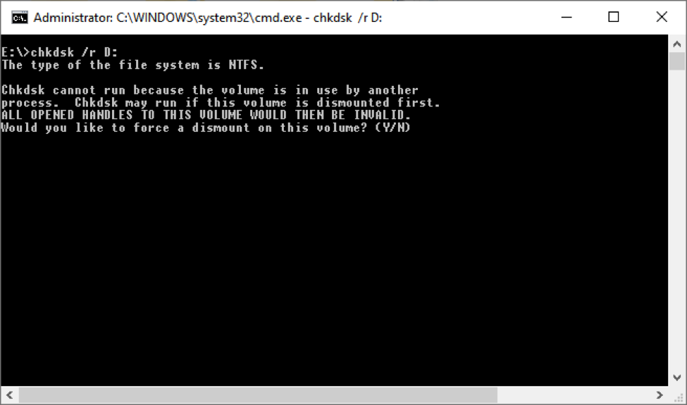 Check Disk Command in Command Prompt