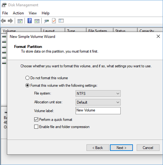 format partition window