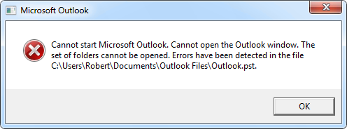 Outlook Error: Cannot start Microsoft Outlook. Cannot open the Outlook Window