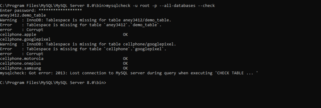 check every database in an instance at a single time