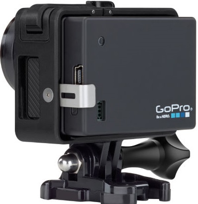 GoPro camera with BacPac