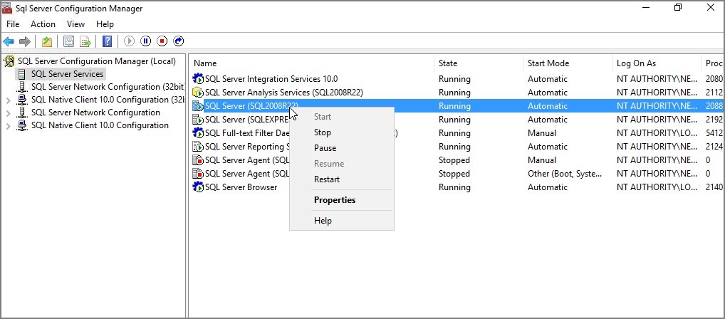 SQL Server Configuration Manager