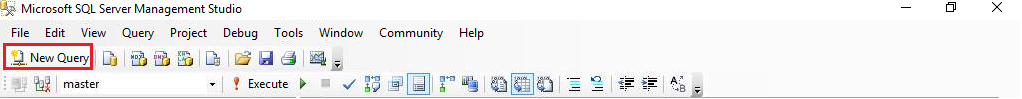 Select New Query to open Query Window in SSMS
