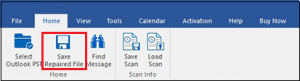 Save Repaired PST File