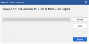 Select pst file you want to repair